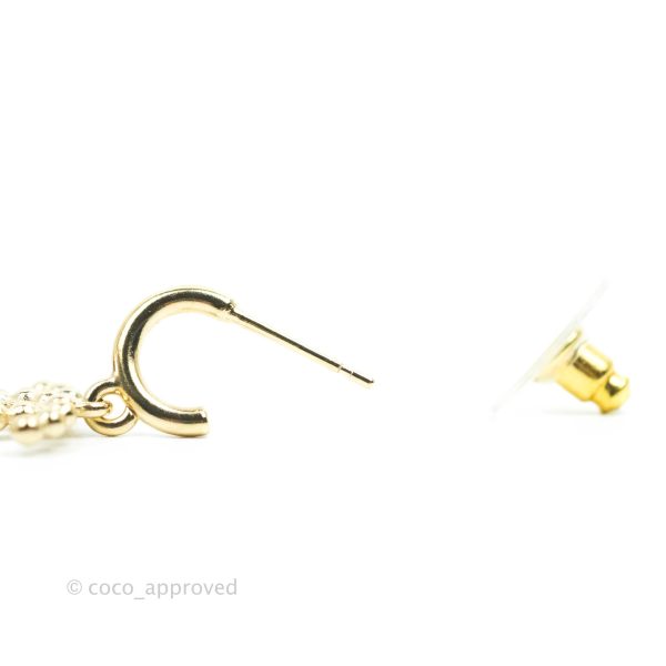 Chanel CC Hoop Earrings Gold Tone 22C For Discount