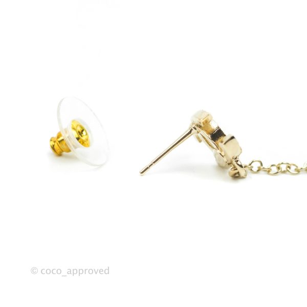 Chanel Crystal CC Earrings Ear Clip Gold Tone 22C Online