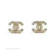 Chanel CC Earrings Gold Tone 14K Online