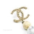 Chanel CC Drop Marble Earrings Gold Tone 16A Cheap