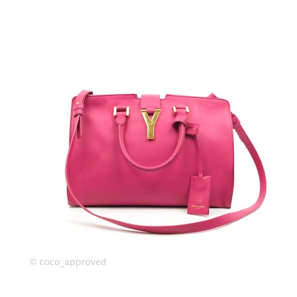 Saint Laurent Smooth Calfskin Small Y Ligne Cabas Pink Fashion