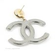 Chanel Pearl Crystal CC Drop Earrings Gold & Silver Tone 20P Cheap