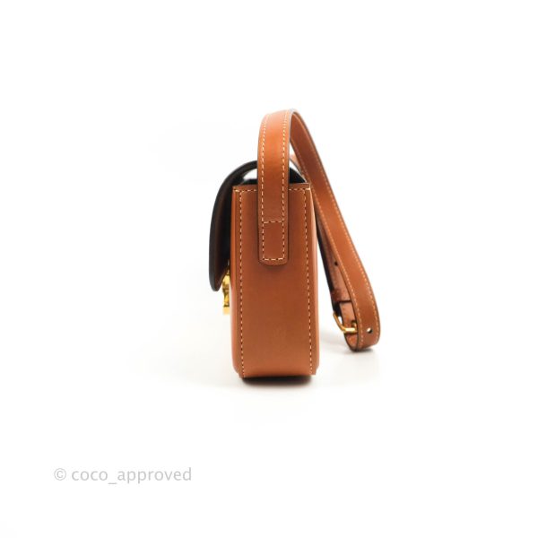 Celine Triomphe Shoulder Bag Tan Calfskin Hot on Sale