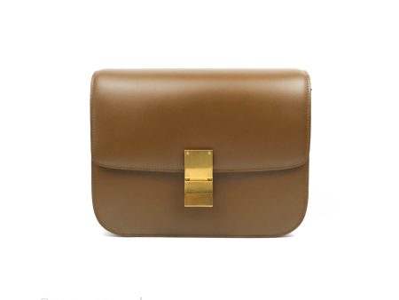 Celine Medium Classic Box Flap Caramel Calfskin Online now