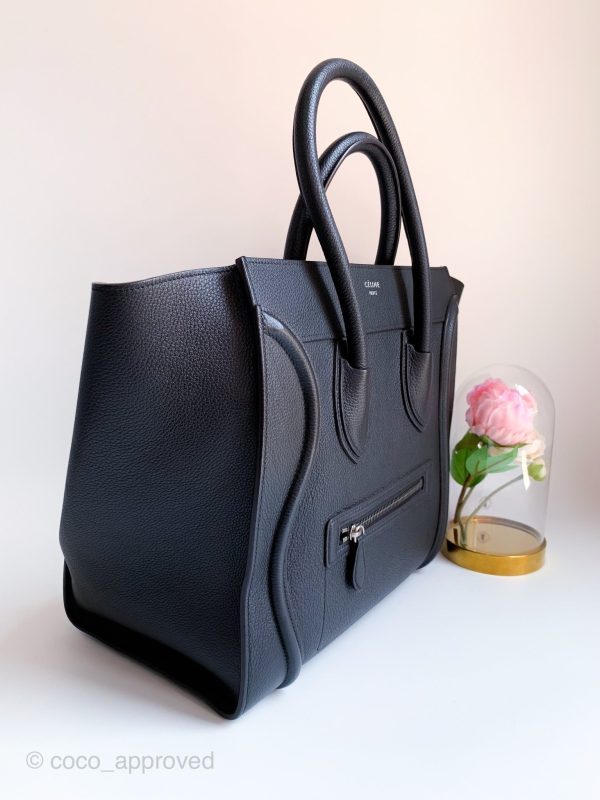 Celine Grained Calfskin Mini Luggage Black Sale