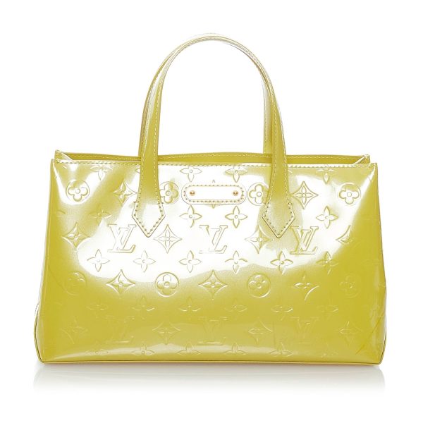 Louis Vuitton Wilshire Boulevard PM Yellow Monogram Vernis For Sale