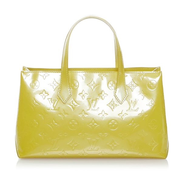 Louis Vuitton Wilshire Boulevard PM Yellow Monogram Vernis For Sale