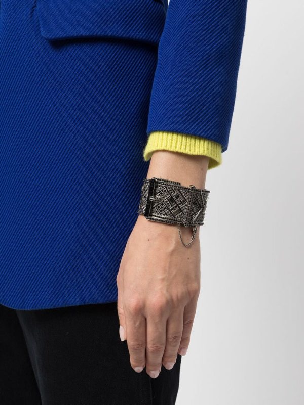 CHANEL Embellished Belt Cuff Bracelet Online Sale