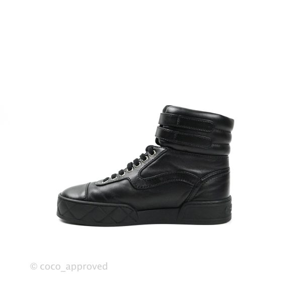 Chanel 2019 20AW Black Ankle Strap Sneakers Lambskin Discount