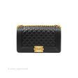 Chanel Quilted Medium Caviar Boy Flap Aged Gold Hardware Hot on Sale