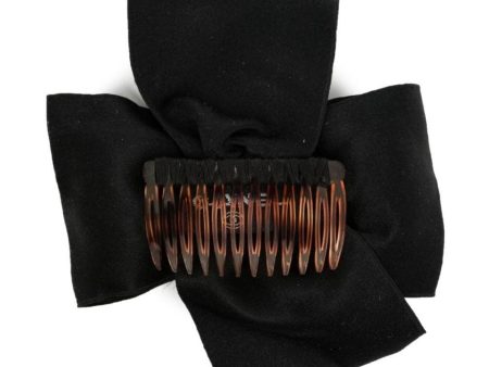 CHANEL Black Bow Hair Comb Supply