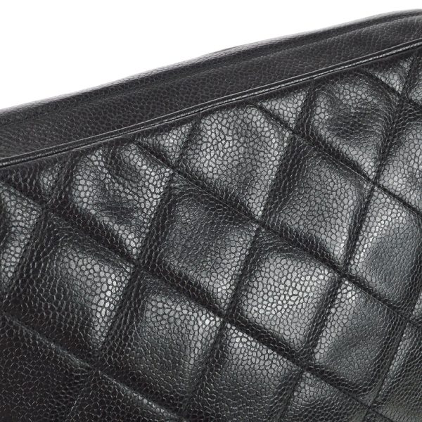 CHANEL 1996-1997 Camera Bag Large Black Caviar 97513 Discount