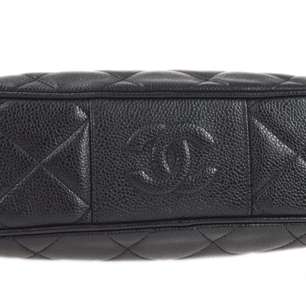 CHANEL 1996-1997 Camera Bag Large Black Caviar 97513 Discount