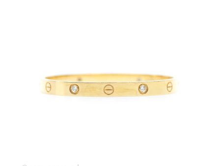 Cartier Love Bracelet 4 Diamond Yellow Gold For Cheap